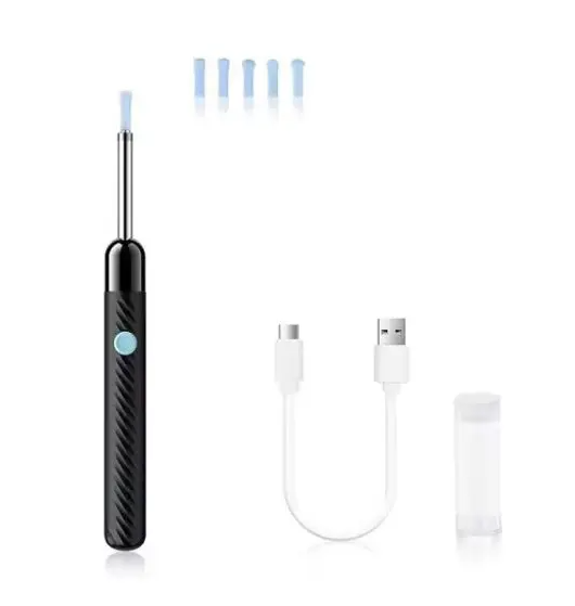 Ear Wax Removal Kit – 8-Piece Ear Cleaner with 1080P Camera, 6 Ear Spoons, iOS & Android Compatible